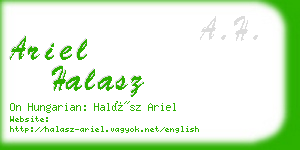 ariel halasz business card